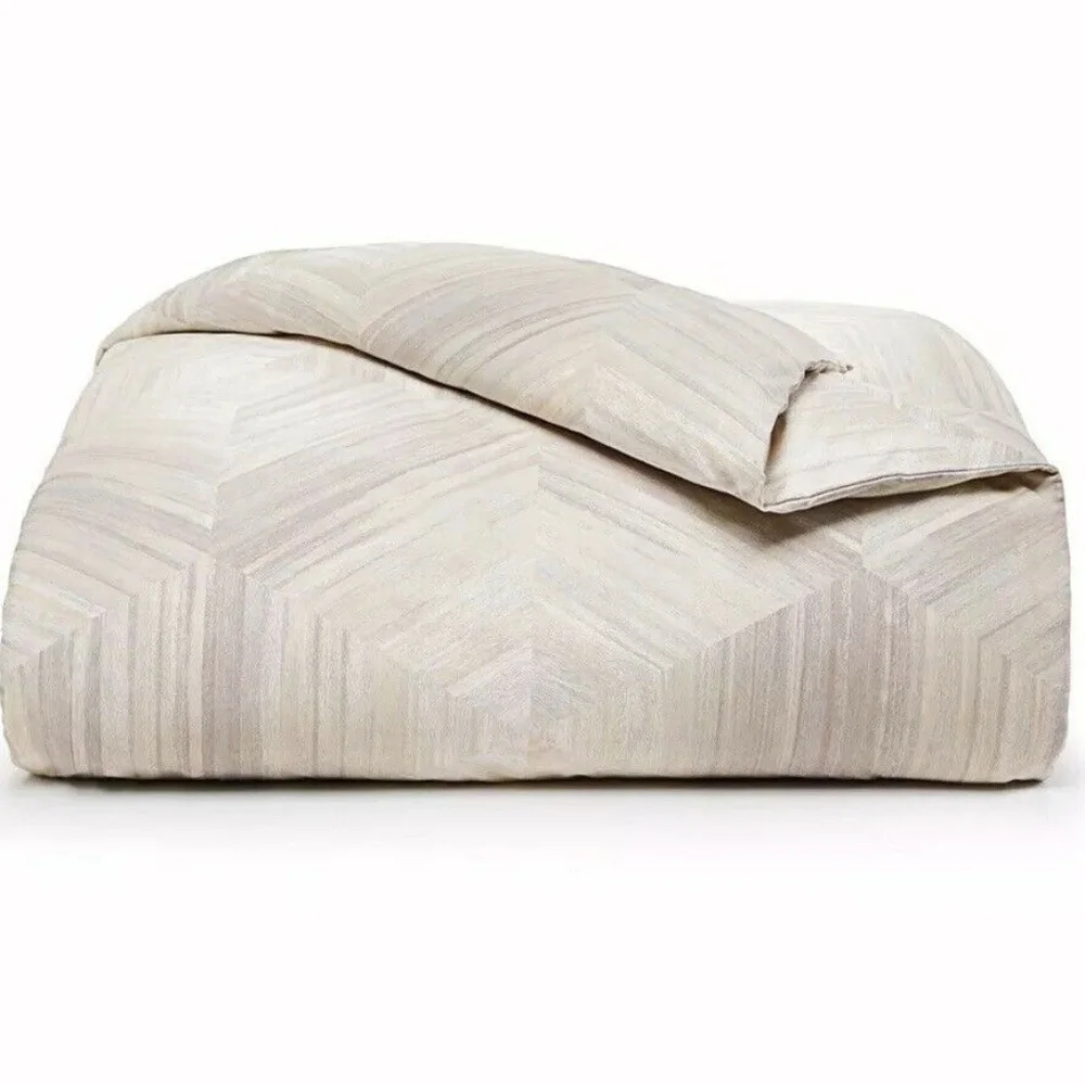 NIB $300 Hotel Collection Luster Geo Duvet Comforter Cover [ Full/ Queen ] #D285